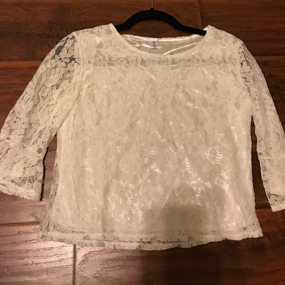 sheer lace blouse with skirt - Picture 3 of 5